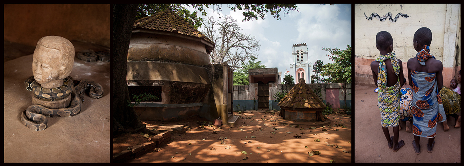 Le Vodoukon rend hommage au Dangbe, la divinité vodun adorée par les Houédas et incarnée par le serpent python. Les pythons sont sacrés à Ouidah, et on dit qu’ils 