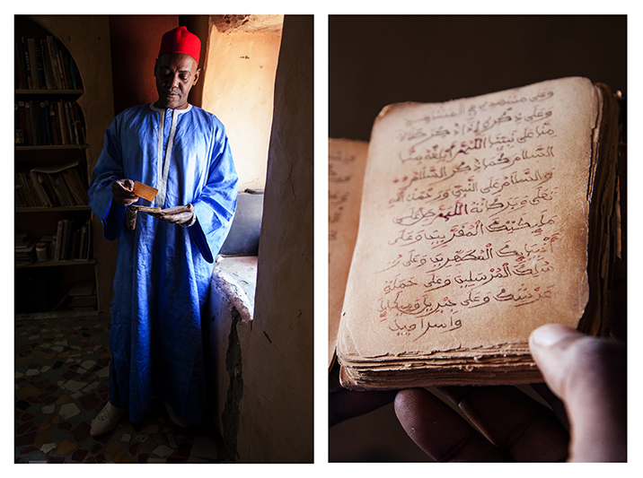“Ces manuscrits traitent du Coran, de sciences coraniques, mais aussi de médecine, d’Histoire, d’arithmétique, de géographie, bref de tous les champs du savoir. Il est temps qu’on commence à les exploiter. Il y a beaucoup de domaines où les manuscrits pourraient apporter leurs contributions. C’est pour nous l’occasion de réécrire cette Histoire de l’Afrique, qui a été écrite par des étrangers. Si on arrive à réécrire cette histoire, on a des chances de redresser beaucoup de choses.” - Sane Chirfi Alpha, détenteur de 3 000 manuscrits. Membre de l’association SAVAMA, et de la commission de réhabilitation des bibliothèques de Tombouctou. 